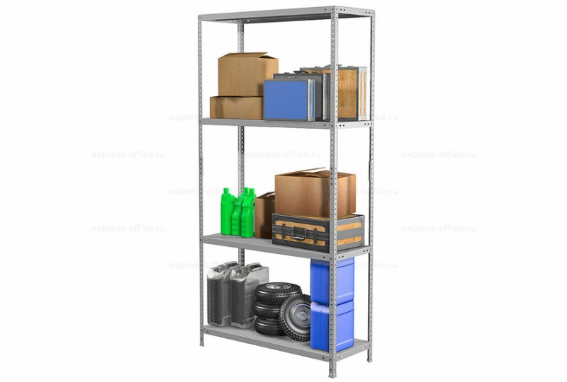 Стеллаж МС Стандарт/MS Standart 200KD/100X40/4 Серый полуматовый