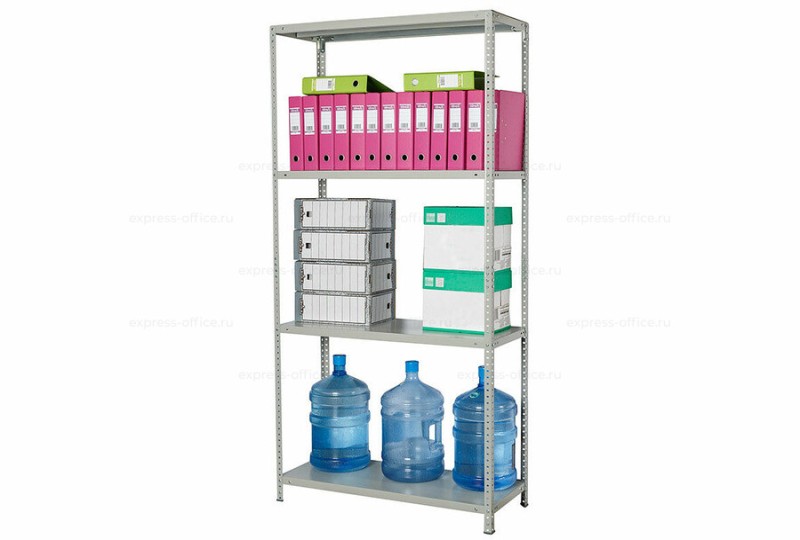 Стеллаж МС Стандарт/MS Standart 200KD/100X50/4 Серый полуматовый
