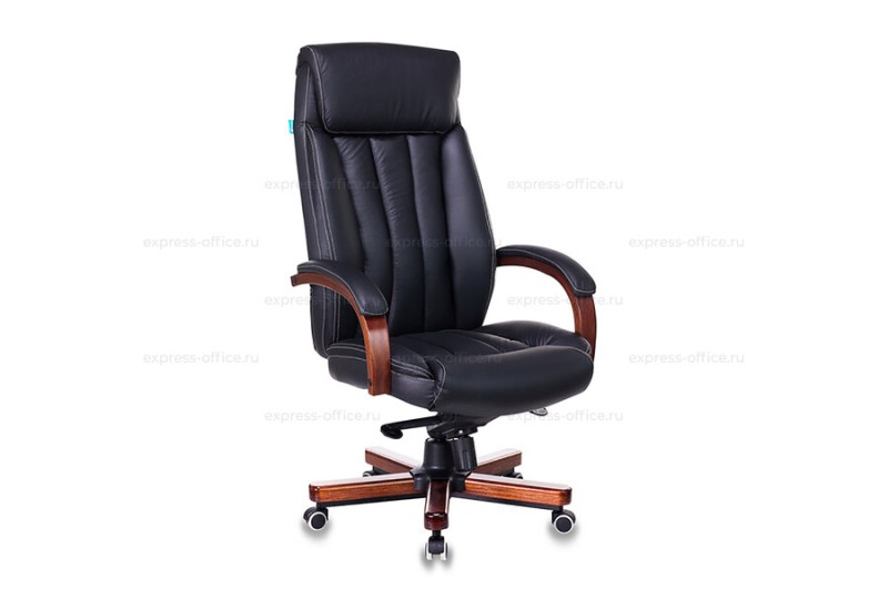 Кресло для руководителя Бюрократ T-9922WALNUT Кожа
