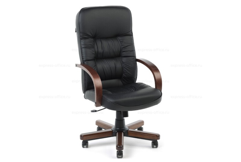 Кресло для руководителя Бюрократ T-9908/WALNUT Кожа
